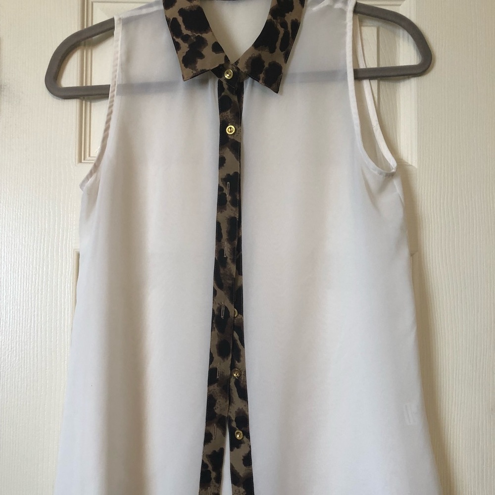 Women’s sheer sleeveless blouse